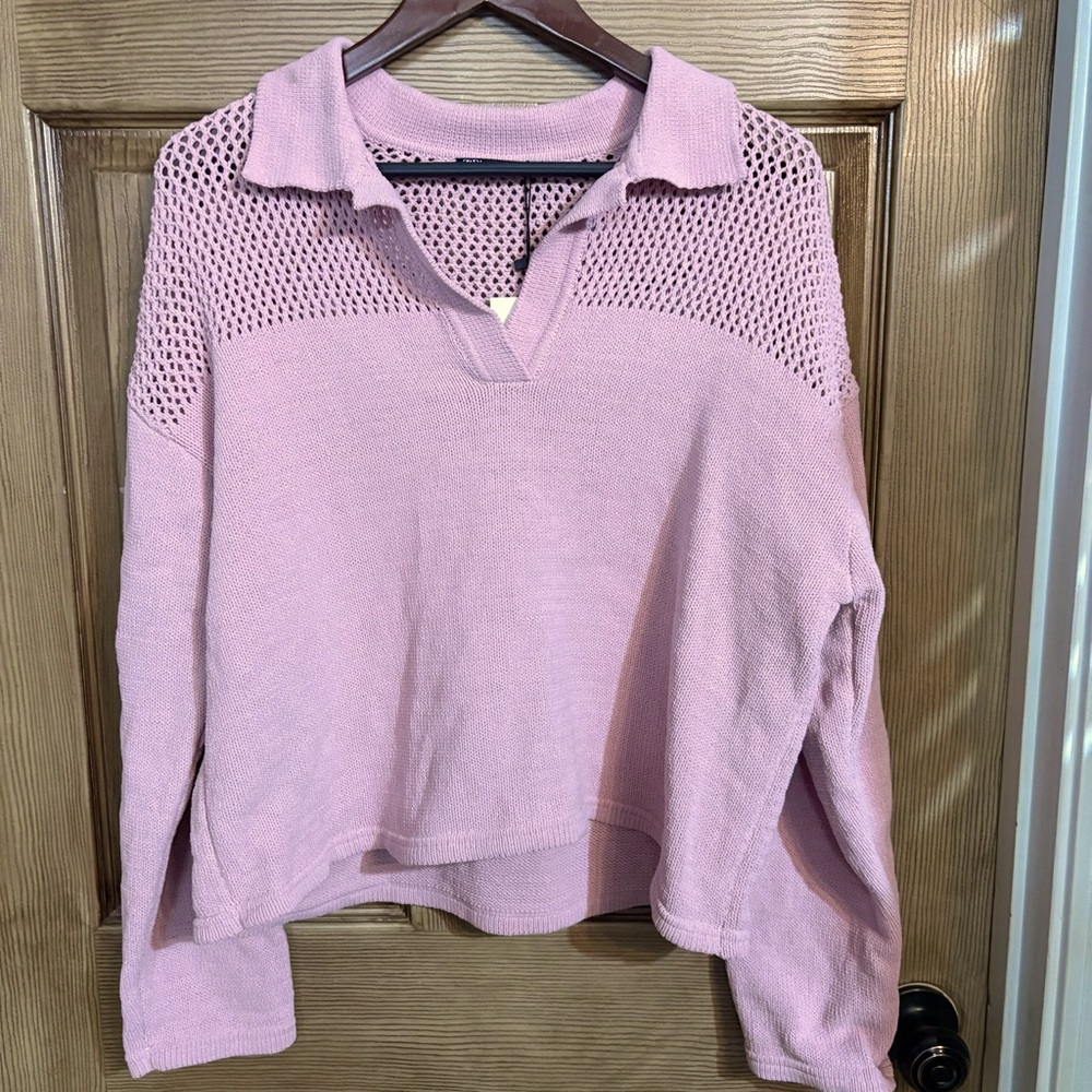 Zara pink sweater women’s large NWT
